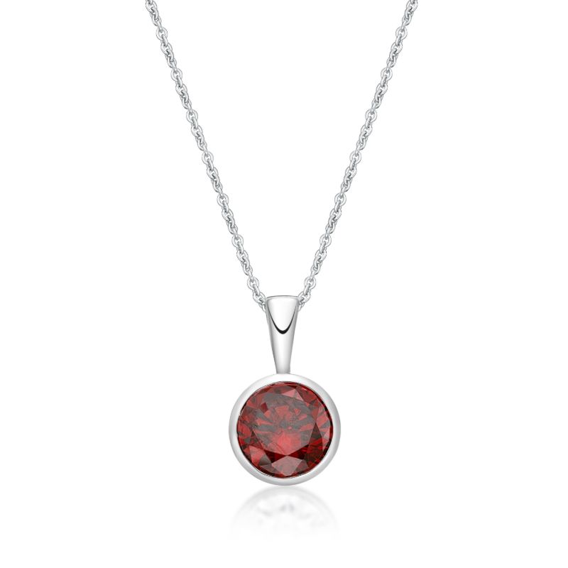 Picture of JANUARY   , 5mm BEZEL PENDANT with CHAIN